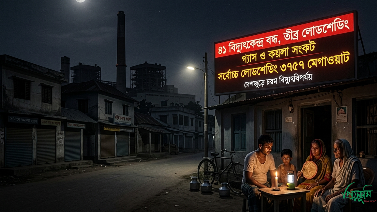 ৩,৭৫৭ মেগাওয়াট লোডশেডিংয়ে কাবু দেশ